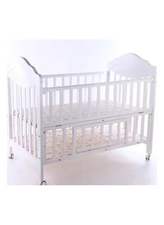 Star Kids Wooden baby bed - white, with storage space  - Image 5