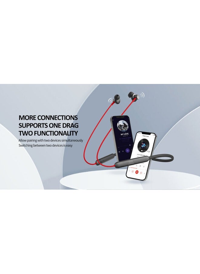 Engage - Sound your style with Engage Neck Band E54S Bluetooth Headset Black & Red - Image 1