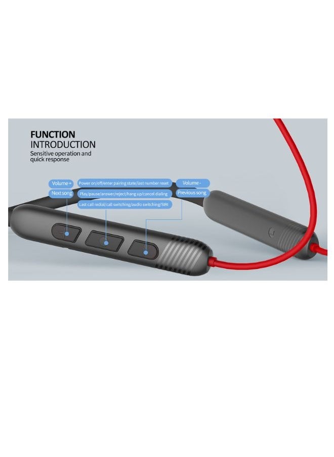Engage - Sound your style with Engage Neck Band E54S Bluetooth Headset Black & Red - Image 1