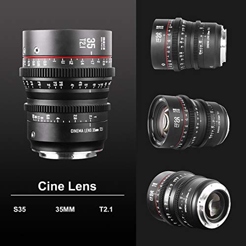 Meike 35mm T2.1 S35 Manual Focus Wide Angle Prime Cinema Lens for Canon EF Mount and EOS C100, C200, C300 Mark III, Zcam E2-S6 6K - Image 2