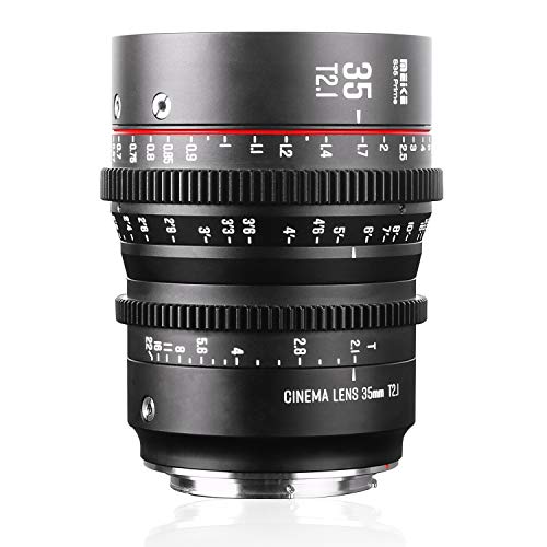 Meike 35mm T2.1 S35 Manual Focus Wide Angle Prime Cinema Lens for Canon EF Mount and EOS C100, C200, C300 Mark III, Zcam E2-S6 6K - Image 1