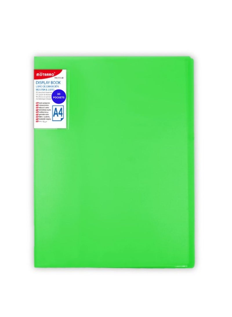 MOTARRO Display Book 30 Pocket Folder Wallet Bag Documents Organizer File Pouch Bill Folder Document Folders Organizer School Office Binder  - Image 1
