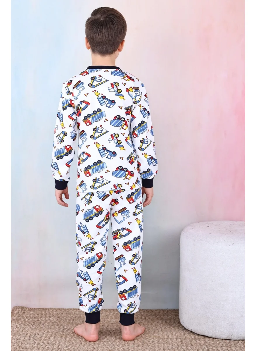 Mutlu City Boy/Baby 100% Cotton Pajama Set 1850-LACIVERT