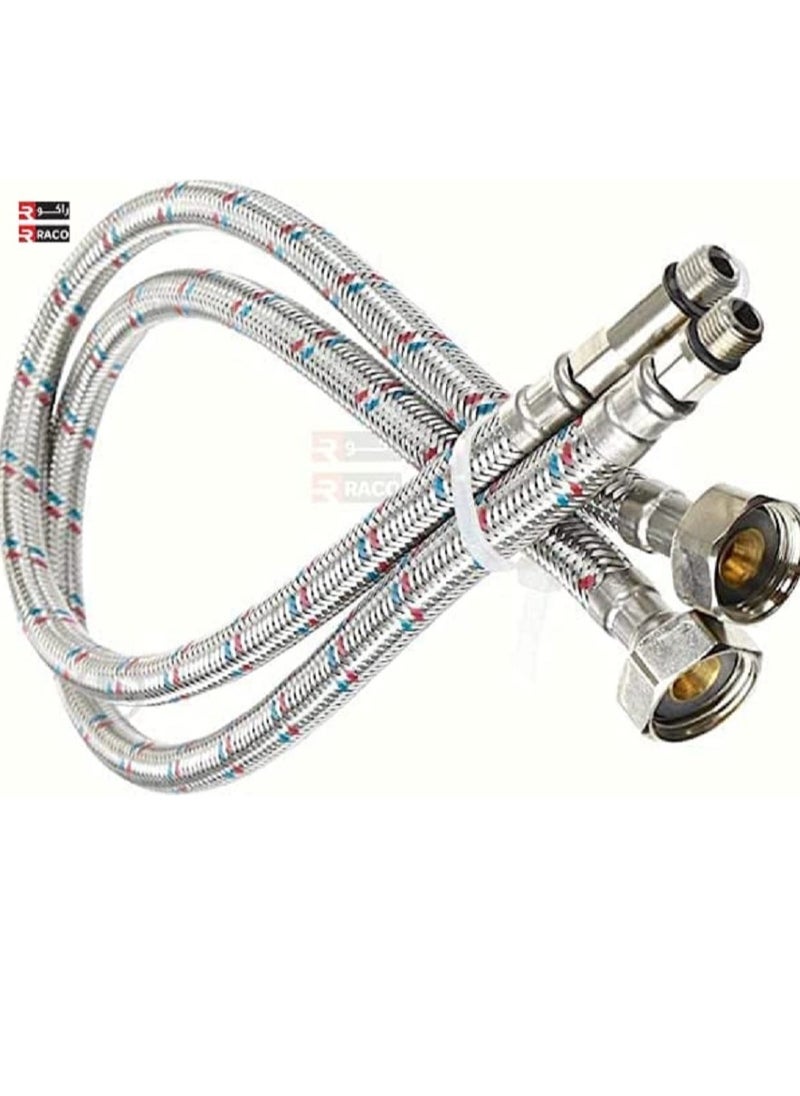 RACO - RACO 2Pcs Tap Connector Single Head Hose, High Pressure Single Hole Hot and Cold Water Suitable For Sink Faucet Pointed Water Inlet - Image 1