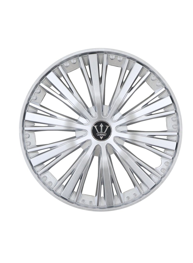 14 Inch Silver Universal Hubcap Wheel Covers - Set Of 4, Taiwan Made