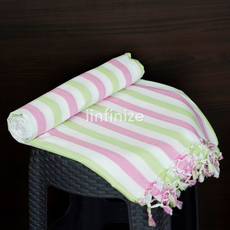 iinfinize Bhagalpuri Soft Cotton Handloom Chadar and Comforter for All Season Summer|Mild Winter| AC Room|Rainy 90x50 Inches Mix Andi Soft Chaddar for Sleeping - Image 3