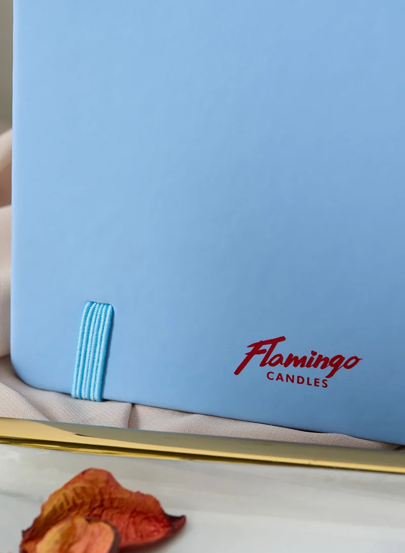 فلامنجو كاندلز Blue Notebook Stylish Inspirational Quote