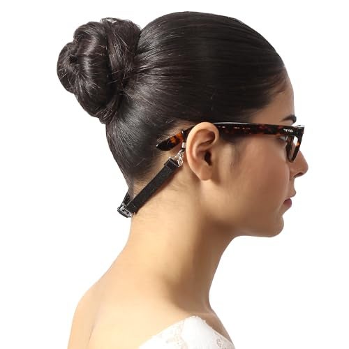 VIVID vision Unisex Adult Elastic Eyeglass Holder Strap Cord | New Chain Adjust on Sunglasses | Anti-slip Retainer Lanyard String Eyewear Frame | CH-187 | Black - Image 1
