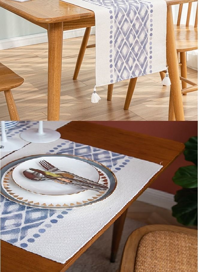 Vichy European Vintage Modern Printed Table Runner