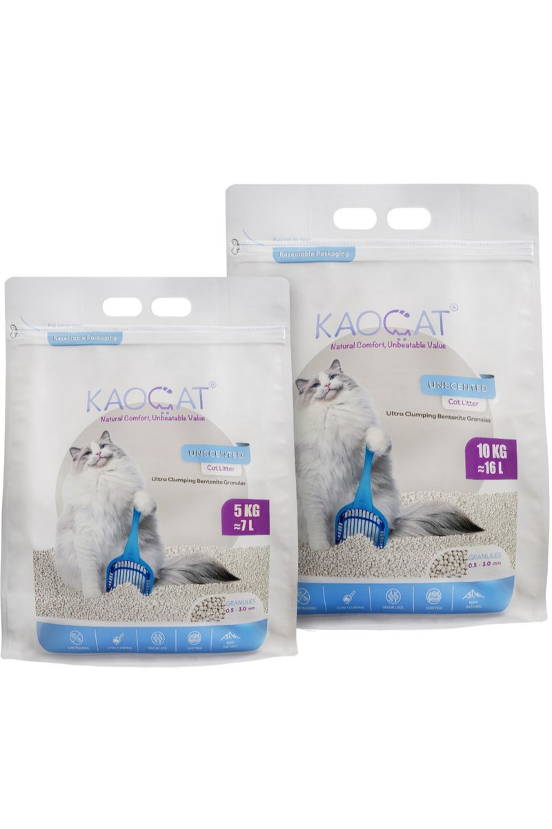 KAOCAT Ultra Clumping Bentonite Cat Litter - Unscented - 10 KG - Image 4
