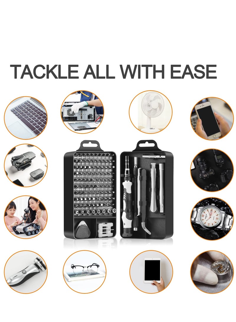 مجموعة مفكات دقيق، ١١٥ في ١ مجموعة، مجموعة أدوات إصلاح احترافية مع سائق مغناطيسي للهاتف المحمول، الكمبيوتر، اللابتوب، الساعة، النظارات، التعديل ومشاريع افعلها بنفسك - Image 3