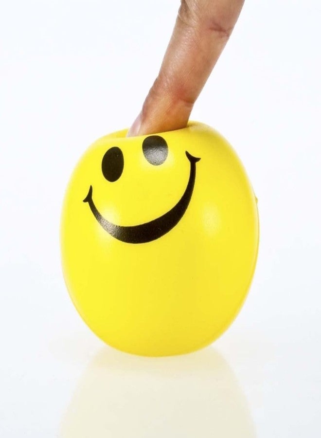 R.S Stress Reliever Sponge Ball for Kids & Adults Smiley Face Yellow Color (Pack of 4 PCS) - Image 2