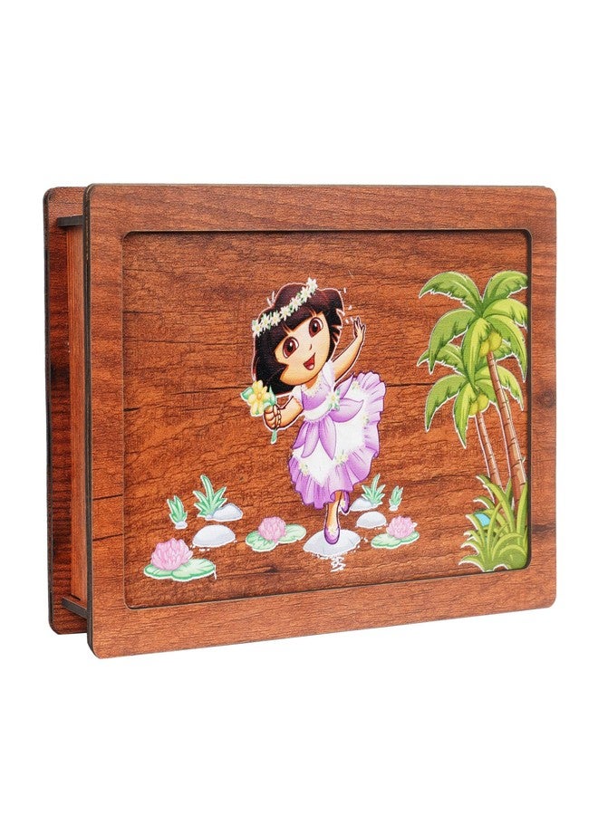 CRAFTZO Wooden Piggy Bank for Kids – Cartoon Theme Coin Box | Handmade Money Saving Box | Cute Decorative Gift for Children & Return Gifts - Image 1