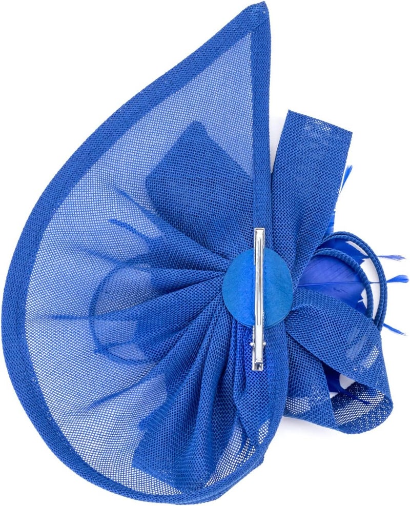 DRESHOW Fascinators Hat Flower Mesh Ribbons Feathers on a Headband and a Clip Tea Party Headwear for Girls and Women - Image 4