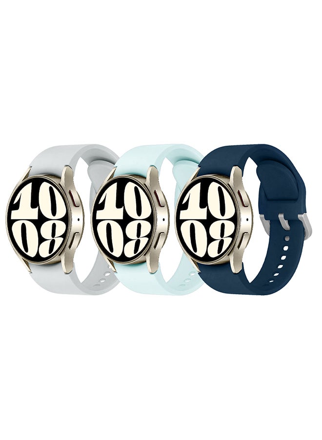 CATANES 3 Pack For Samsung Galaxy Watch 6/6 Classic 20mm Silicone Band Flexible and Durable Replacement Sport Strap - Image 2