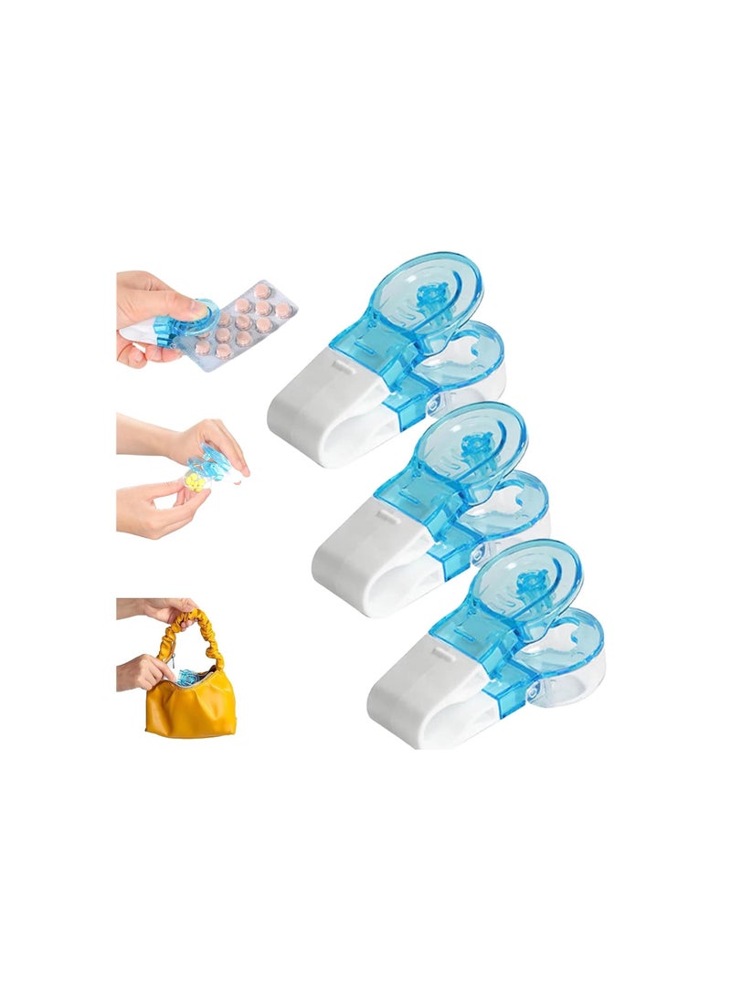 SYOSI Portable Pill Taker, Portable Pill Taker Remover, Portable Travel Pill Taker, Easy to Take Out Pills from Package, Tablets Pills Blister Pack Opener Assistance Tool for the Elderly, Disabled(3PCS) - Image 1