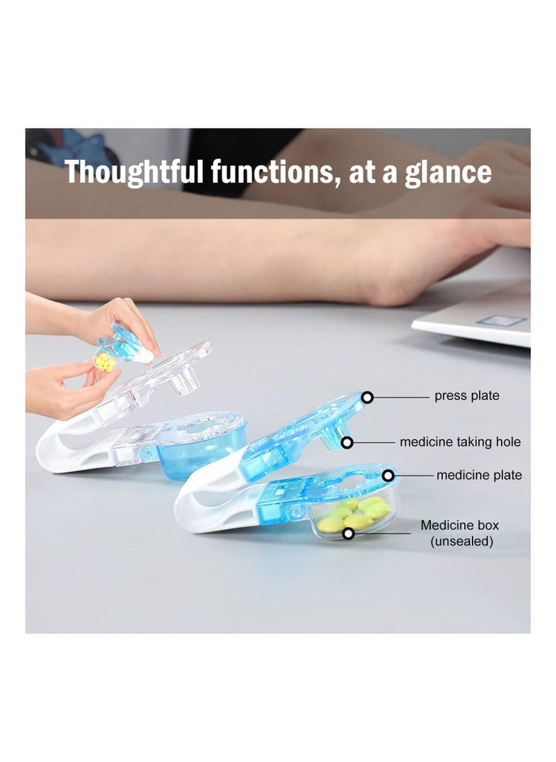 SYOSI Portable Pill Taker, Portable Pill Taker Remover, Portable Travel Pill Taker, Easy to Take Out Pills from Package, Tablets Pills Blister Pack Opener Assistance Tool for the Elderly, Disabled(3PCS) - Image 4