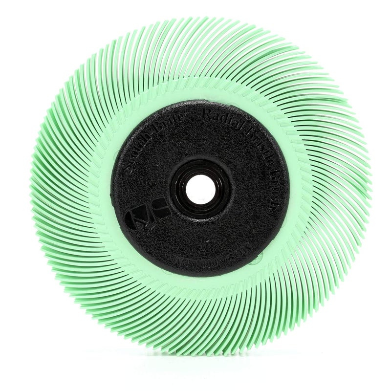 Cubitron Scotch-Brite Radial Bristle Brush, Aluminum Oxide, 6000 RPM, 6 Diameter x 7/16 Width, 1 Micron (Pack of 1) - Image 1