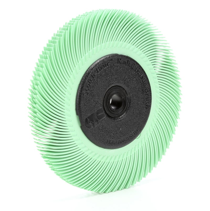 Cubitron Scotch-Brite Radial Bristle Brush, Aluminum Oxide, 6000 RPM, 6 Diameter x 7/16 Width, 1 Micron (Pack of 1) - Image 3