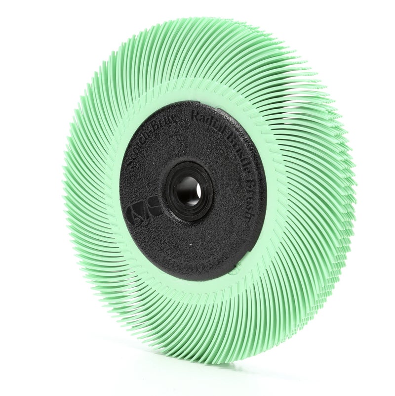 Cubitron Scotch-Brite Radial Bristle Brush, Aluminum Oxide, 6000 RPM, 6 Diameter x 7/16 Width, 1 Micron (Pack of 1) - Image 2