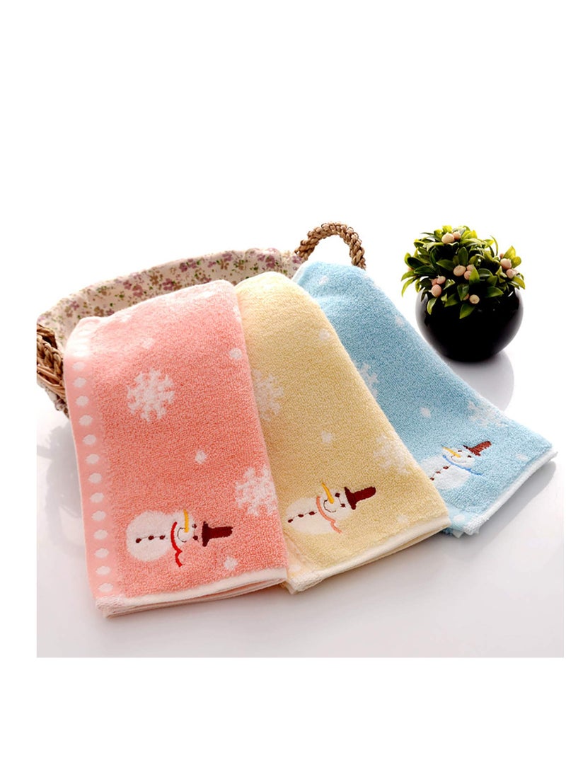 Excefore Multi-color Washcloths Set, 100% Soft Newborn Baby Face Towel, Registry Squares Set, Baby Face Reusable Cleaning Towel as Shower Gift,  for Sensitive Skin, 3 Packs, 25x50cm - Image 2