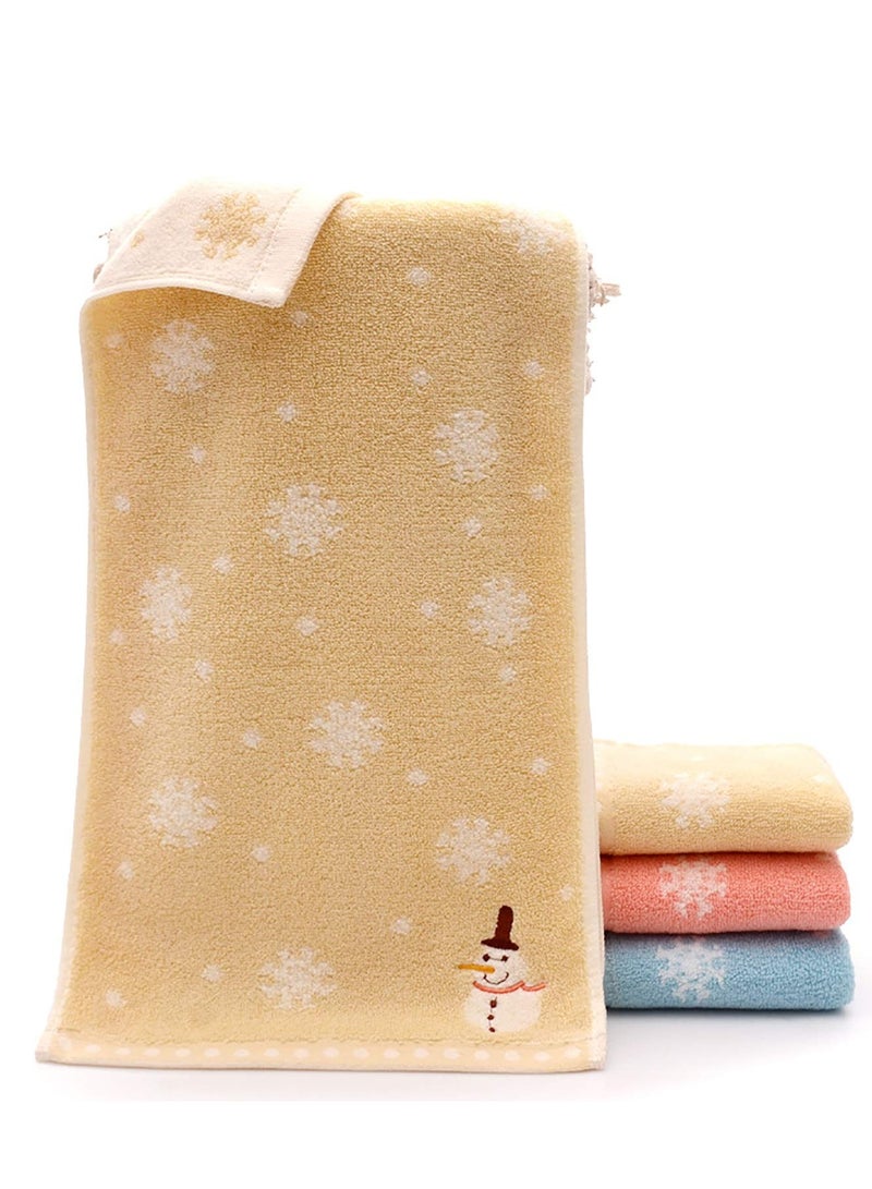 Excefore Multi-color Washcloths Set, 100% Soft Newborn Baby Face Towel, Registry Squares Set, Baby Face Reusable Cleaning Towel as Shower Gift,  for Sensitive Skin, 3 Packs, 25x50cm - Image 4