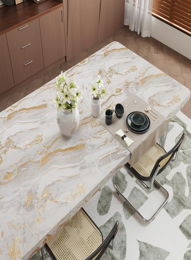 CRE8TIVE Matte Beige Gold Marble Contact Paper Peel and Stick Marble Wallpaper 12"x80" Self Adhesive Countertop Contact Paper Waterproof Removable Vinyl Wrap for Kitchen Bathroom Cabinets Shelf Liners - Image 4