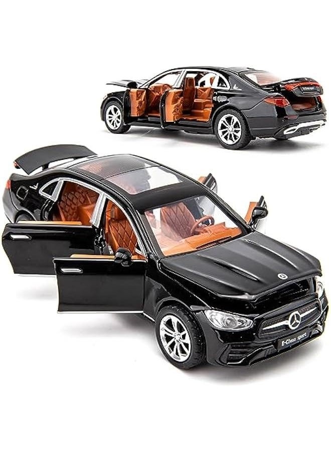 Generic - 1/32 Compatible for Benz E300l Model Car, Zinc Alloy Diecast Collectible Pull Back Toy car with Sound and Light for Kids Boy Girl Gift Black - Image 1