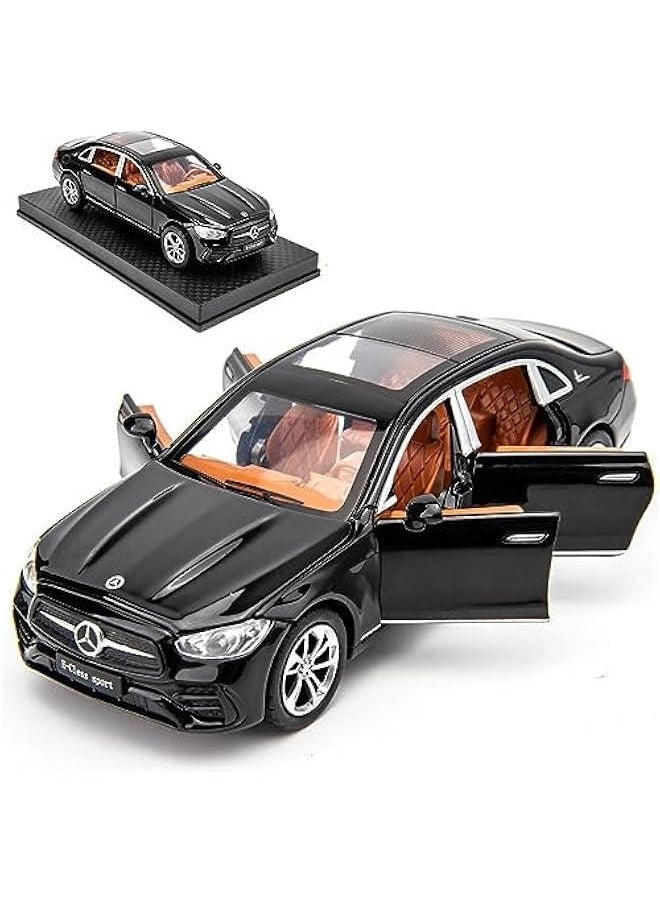 Generic - 1/32 Compatible for Benz E300l Model Car, Zinc Alloy Diecast Collectible Pull Back Toy car with Sound and Light for Kids Boy Girl Gift Black - Image 1