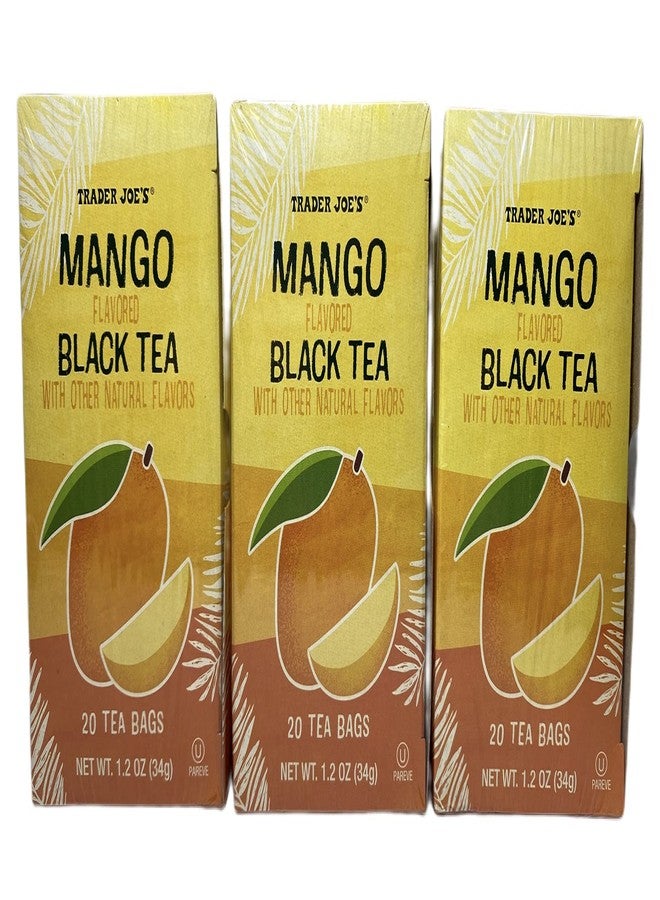 ترايدر جويز شاي المانجو الأسود من Trader Joe's (عبوة من 3 أكياس) - Image 1
