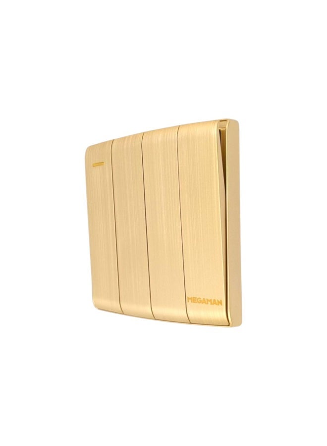 Megaman Switch 4Gang 2Way 10Amp  - Gold - Image 3