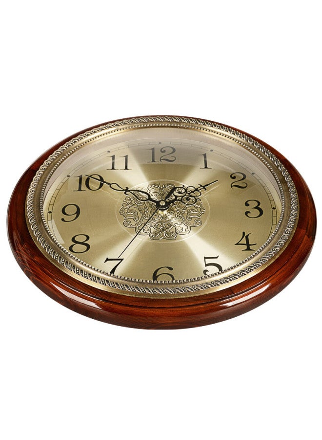 Hense Solid Wood Wall Clock, Luxurious And Elegant Living Room Timepiece, Wall-mounted Quartz Clock For Home Use, Hw38b Model, 40.5cm - Image 2