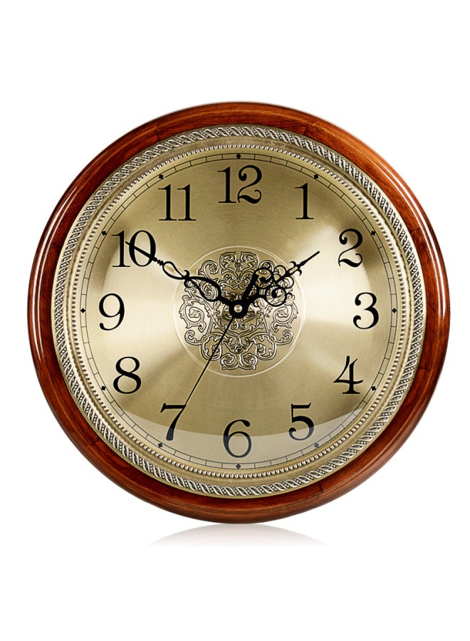 Hense Solid Wood Wall Clock, Luxurious And Elegant Living Room Timepiece, Wall-mounted Quartz Clock For Home Use, Hw38b Model, 40.5cm - Image 1