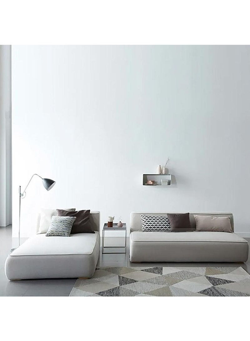 Al Zakharef Furniture Clarissa 3-Seater Luxury L-Shape Velvet Sofa with Free Pillows, Premium Wooden Frame, High-Density Seating Foam, Modern Corner Couch for Living Room Size L270 × W180 cm Colour Grey - Image 3