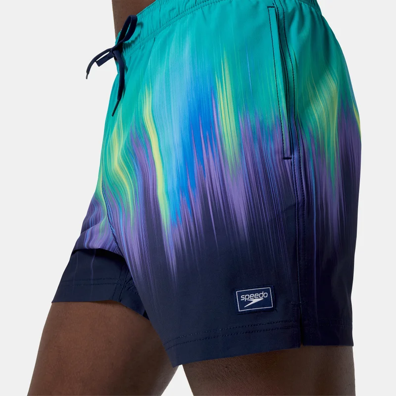 speedo Blue Men's Print Redondo Edge Volley Swimming Trunks for Men | Best Price UAE
