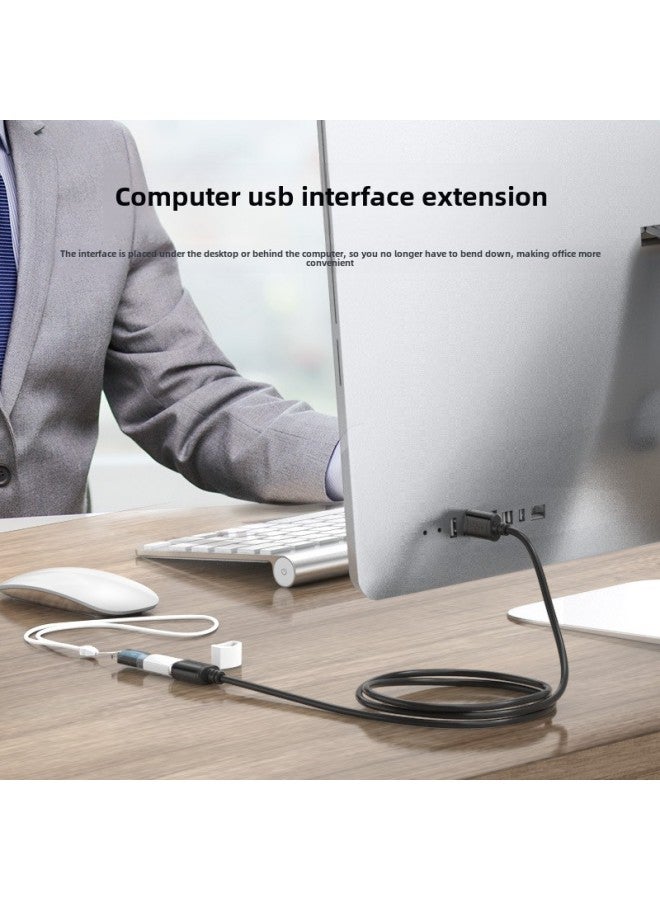 كابل تمديد USB Akihara USB2.0/3.0 نقل البيانات شحن مباشر طاقة الهاتف المحمول اتصال الكمبيوتر اللون: USB2.0 كابل تمديد ذكر وأنثى (أبيض) QS5305-طول الخط: 2 متر - Image 3