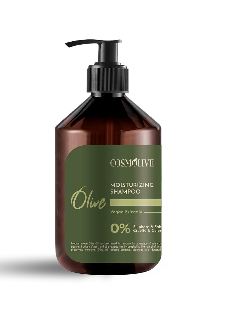 COSMOLIVE - COSMOLIVE Natural Shampoo 500 ml SLS Free Paraben Free Crulty Free - Olive - Image 1
