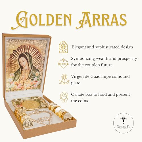 Nuestra Fe Arras para boda catolica Handmade in Mexico Arras de boda catolica perfect for lazo para boda catolica monedas de boda mexican arras wedding coins catholic arras wedding lasso - Image 3