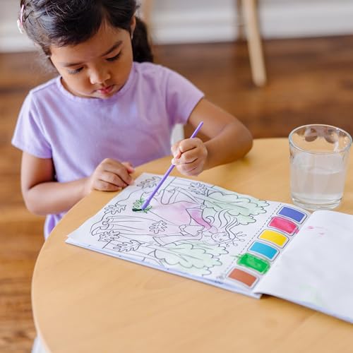 Melissa & Doug Paint with Water - Princess, 20 Perforated Pages with Spillproof Palettes - Image 2
