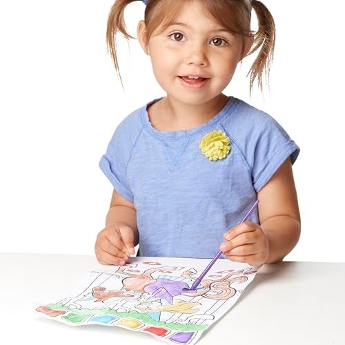 Melissa & Doug Paint with Water - Princess, 20 Perforated Pages with Spillproof Palettes - Image 3