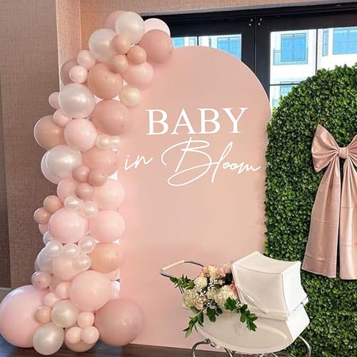 VANGNING Baby in Bloom Baby Shower Decal Sign Gender Reveal Girl Or Boy Decoration Sign for Arch Backdrop White Decal - Image 1
