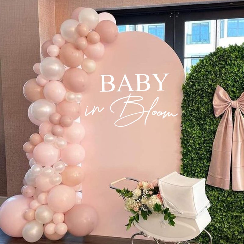 VANGNING Baby in Bloom Baby Shower Decal Sign Gender Reveal Girl Or Boy Decoration Sign for Arch Backdrop White Decal - Image 2