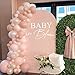 VANGNING Baby in Bloom Baby Shower Decal Sign Gender Reveal Girl Or Boy Decoration Sign for Arch Backdrop White Decal - Image 3