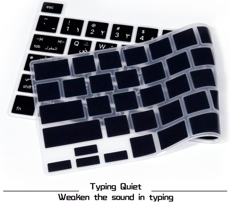 HRH Ultra Thin Arabic Language Silicone Keyboard Cover Skin for MacBook Pro 13 inch 2020(Model A2289/A2251/A2338 M1 Chip) and for MacBook Pro 16" 2019 (Model A2141) Accessories - Image 3