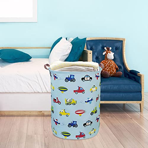 HKEC Kids Laundry Basket,Boys Toy Storage Bin,Baby Dirty Clothes Hamper,Nursery Hamper for Bedroom,Gift Baskets(Car) - Image 4