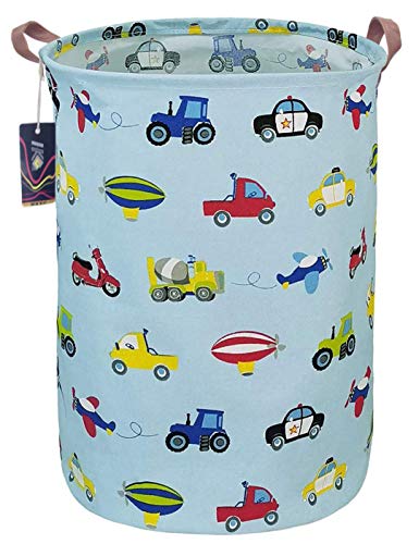 HKEC Kids Laundry Basket,Boys Toy Storage Bin,Baby Dirty Clothes Hamper,Nursery Hamper for Bedroom,Gift Baskets(Car) - Image 1