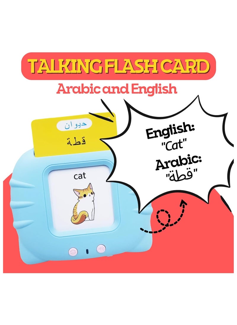 Generic - Arabic English Alphabet Talking Flash Cards for Kids Learning Arabic Letters 224 Basic Sight Words Arabic Learning Toys for Toddlers - Image 1