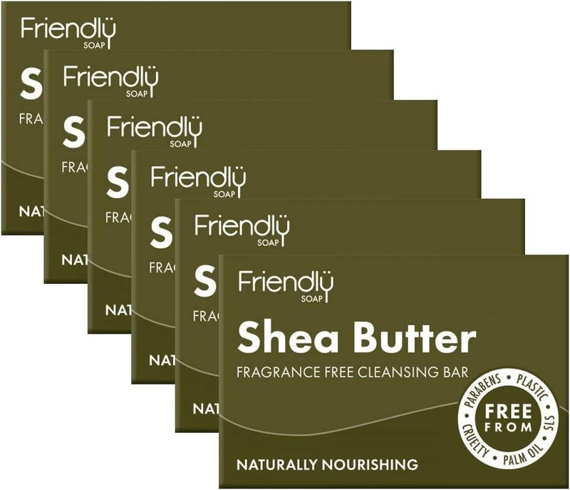 Friendly Soap Handmade Natural Shea Butter Bar Case of 6