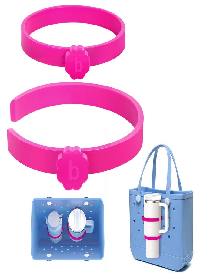 BestStone Cup Holder for Bogg Bag – Compatible with Stanley 30oz/40oz Tumblers, Adjustable Bogg Bag Accessories Insert, Drink Holder Compatible with Simply Southern & Simply Modern Tote Bags(Hot Pink) - Image 1