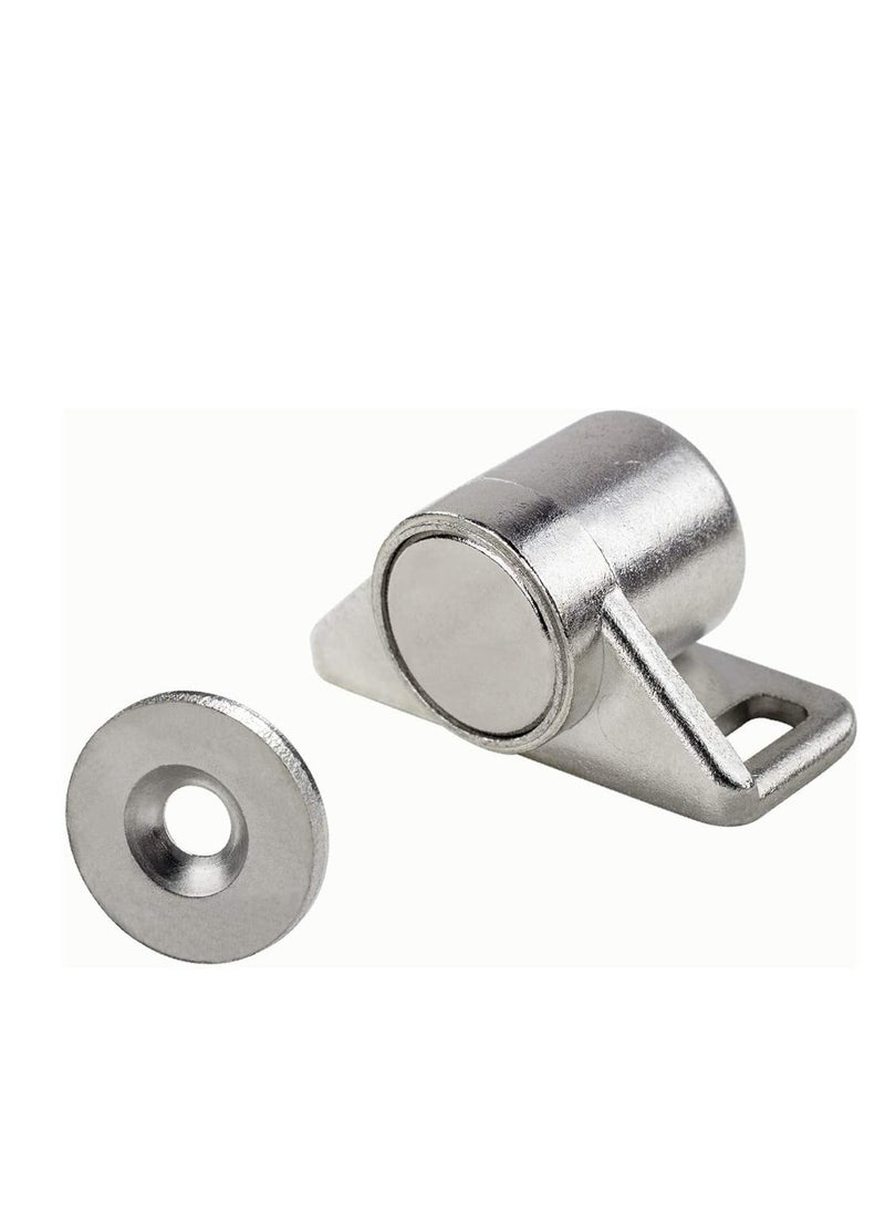 4 Pack Magnetic Cabinet Door Catch with Magnets for Cabinet Door Latch Closer, Cabinet Magnetic Catch for Kitchen Closet Door Closing Magnetic Door Catch Closer, Silver  - Image 5
